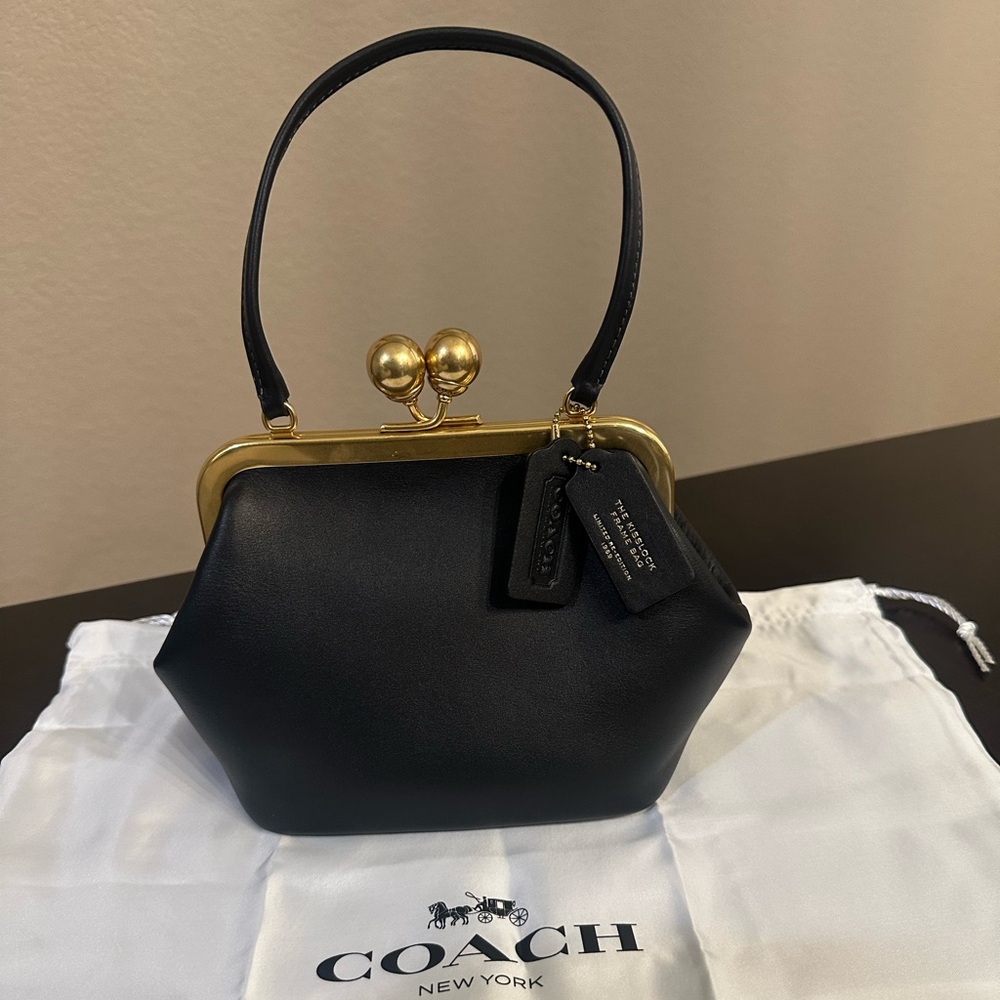 Coach Black and Gold Crossbody Bag